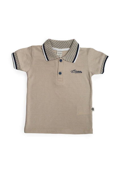 Camisetas cuello polo unicolor para bebé