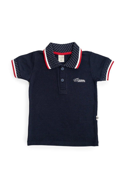 Camisetas cuello polo unicolor para bebé