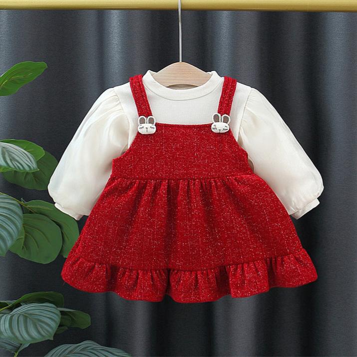 Vestido rojo para niña