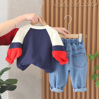 Conjunto Buzo tricolor osito para niño