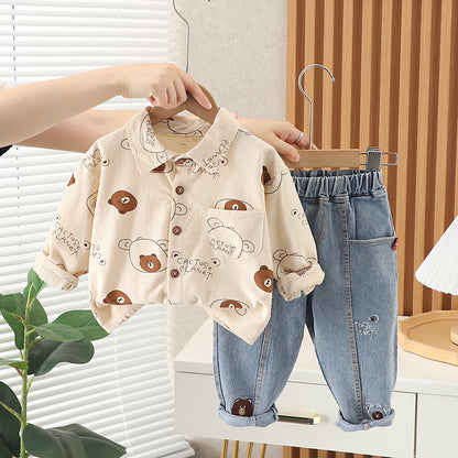 Conjunto Camisa estampada ositos para niño