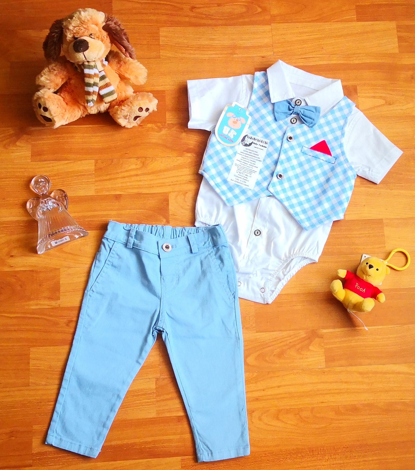 Conjunto chaleco estampado para bebé