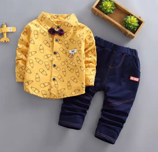 Conjunto camisa estampada para bebé