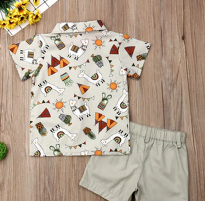 Conjunto de verano estampado para niño