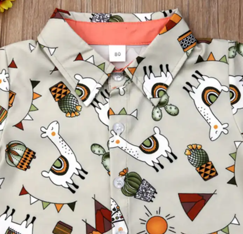 Conjunto de verano estampado para niño